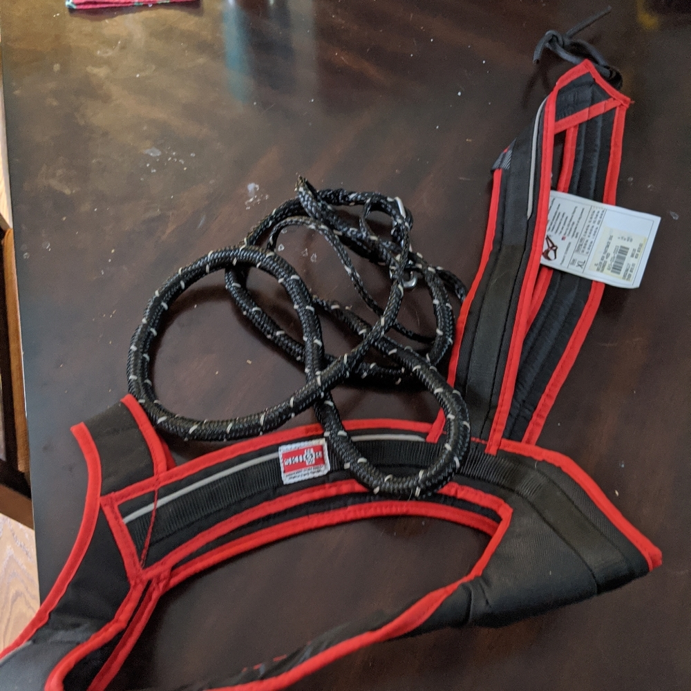 Nwt dog xl skijor harness and leash